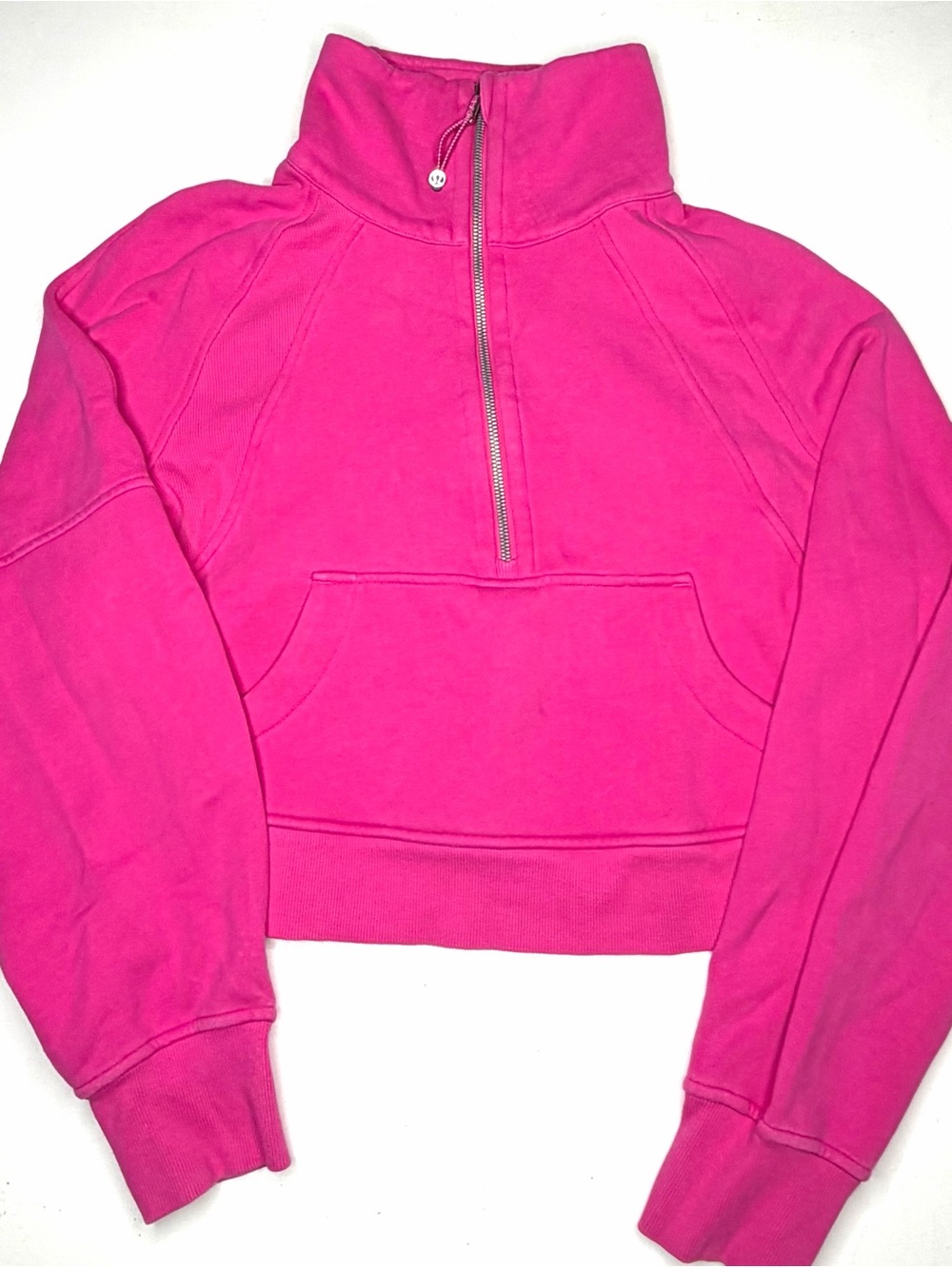 Lululemon Scuba Pink Half Zip Sweatshirt Sz XS/S